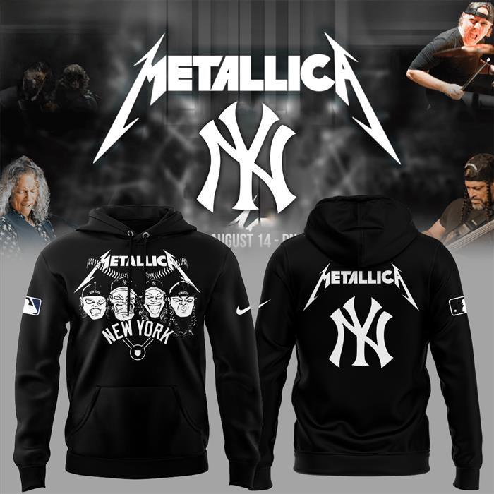 New York Yankees Metallica Baseball Hoodie Gift For Yankees Fans