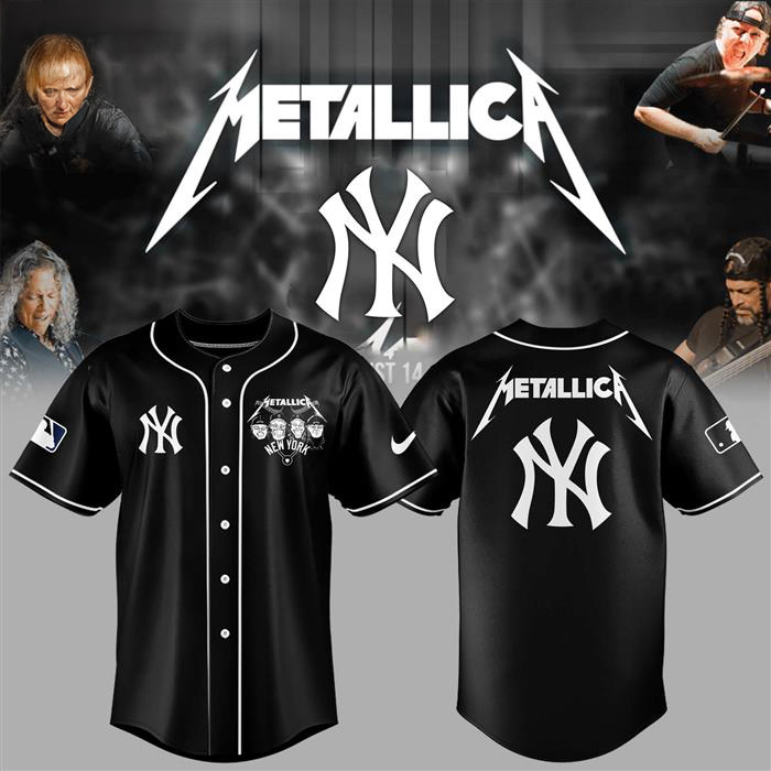 New York Yankees Metallica Baseball Jersey Gift For Yankees Fans