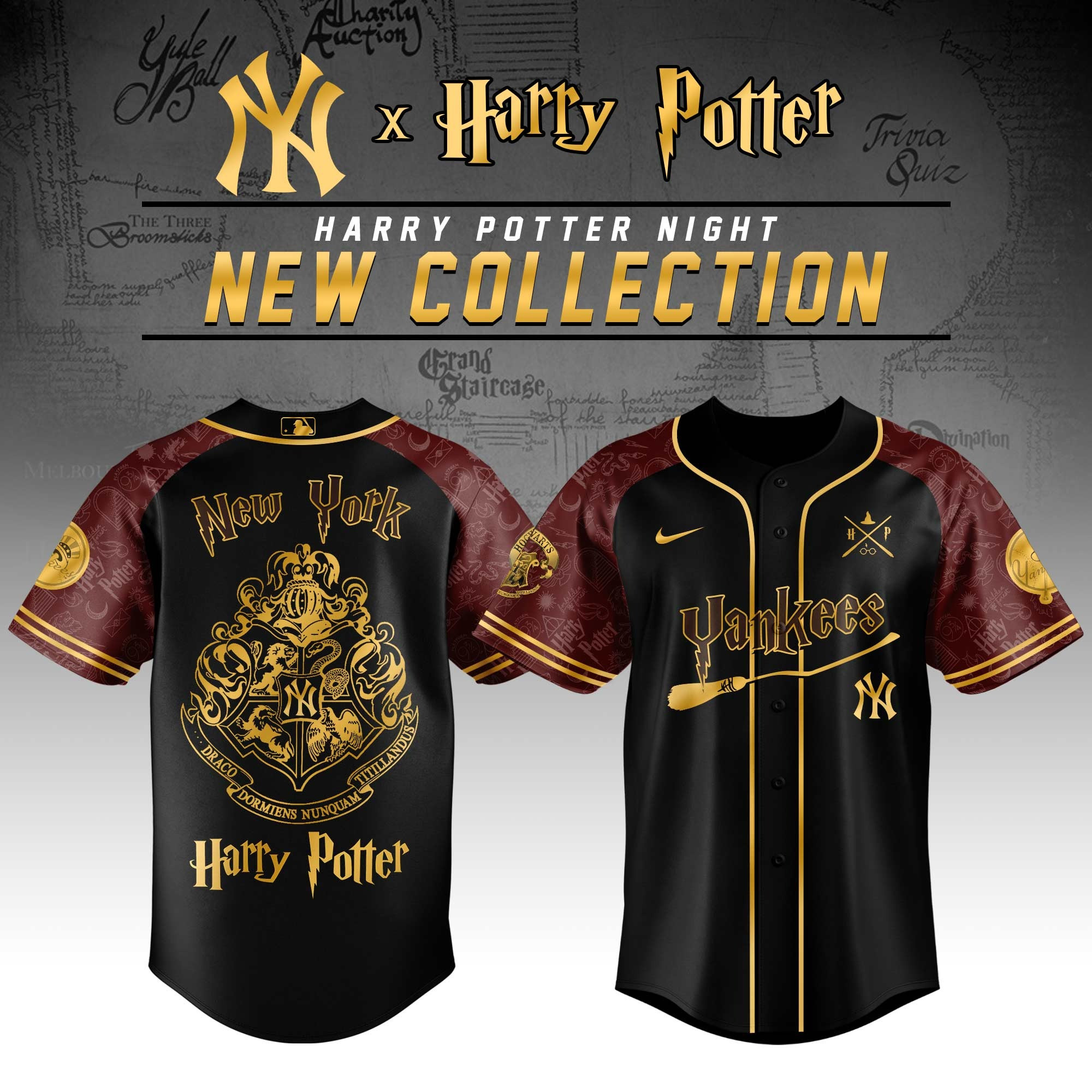 New York Yankees MLB x Harry Potter Limited Edition Jersey Unique Movie Merch