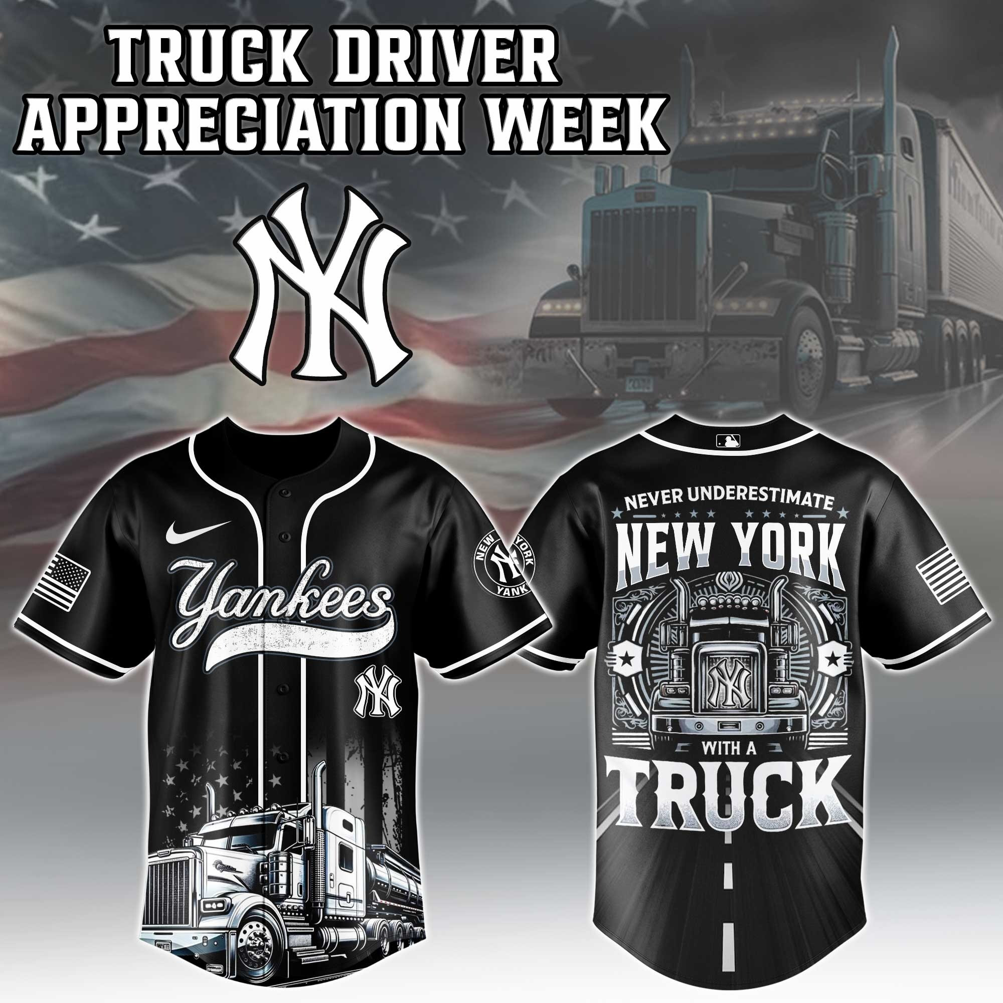 New York Yankees MLB X Nation Truck Driver Appreciation Week Jersey Gifts For Baseball Fans