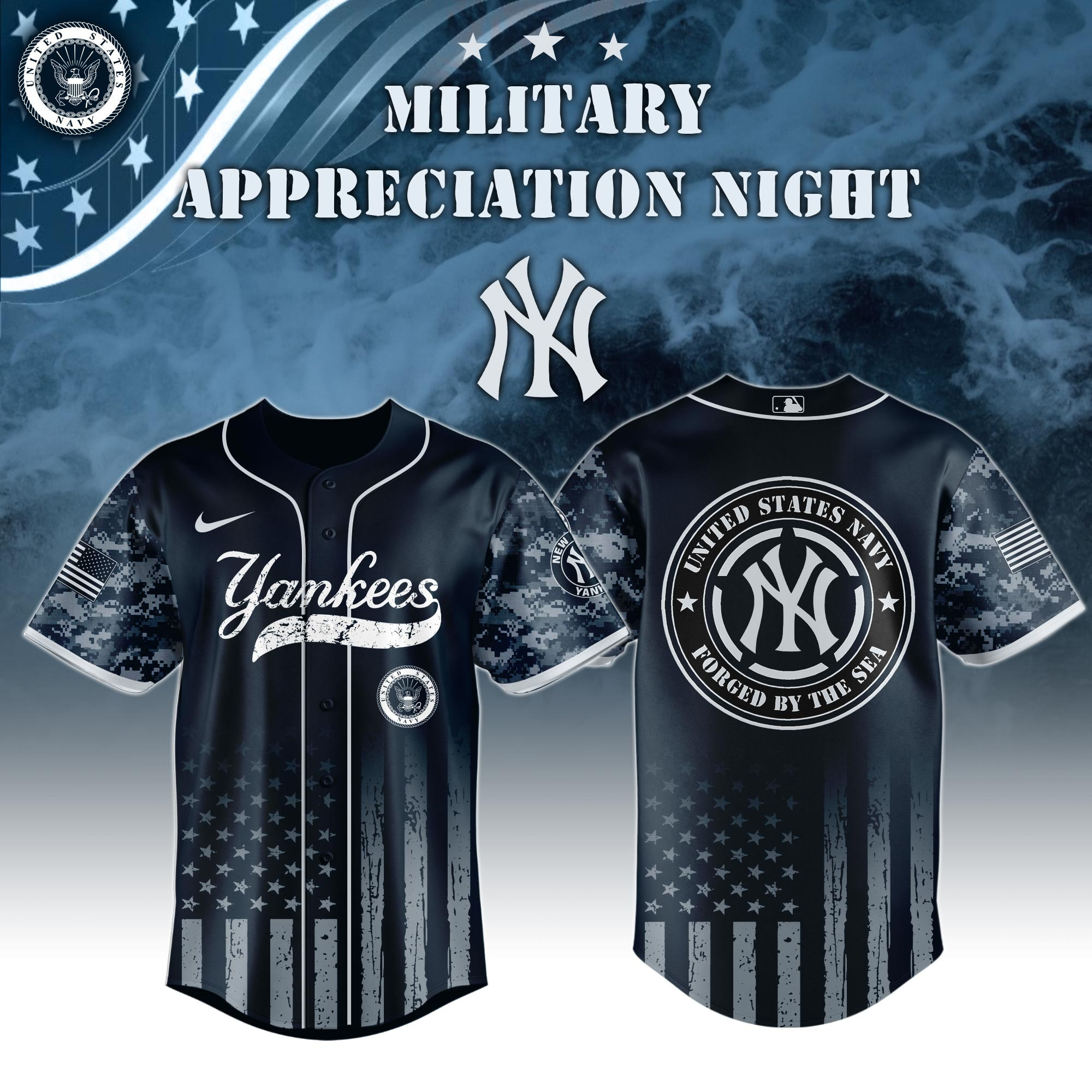 New York Yankees MLB x Navy Military Appreciation Night Jersey Best Gifts For Baseball Lovers
