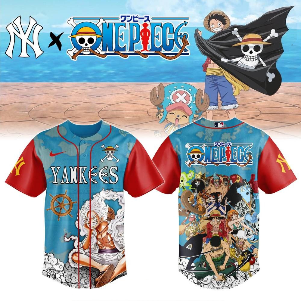 New York Yankees MLB x One Piece Night Baseball Jersey Baseball Enthusiast Gifts