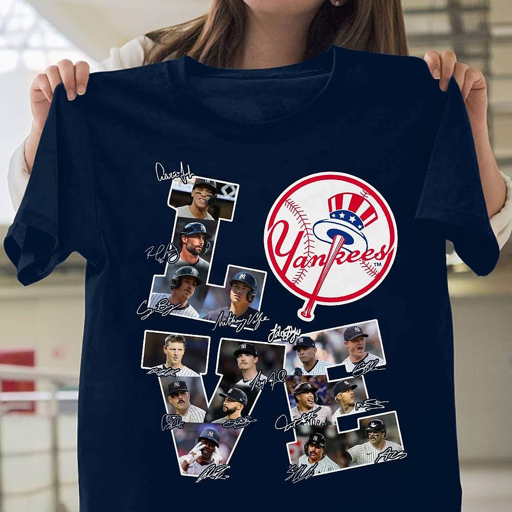 New York Yankees Players Baseball Team Love T-Shirt Yankees Apparel