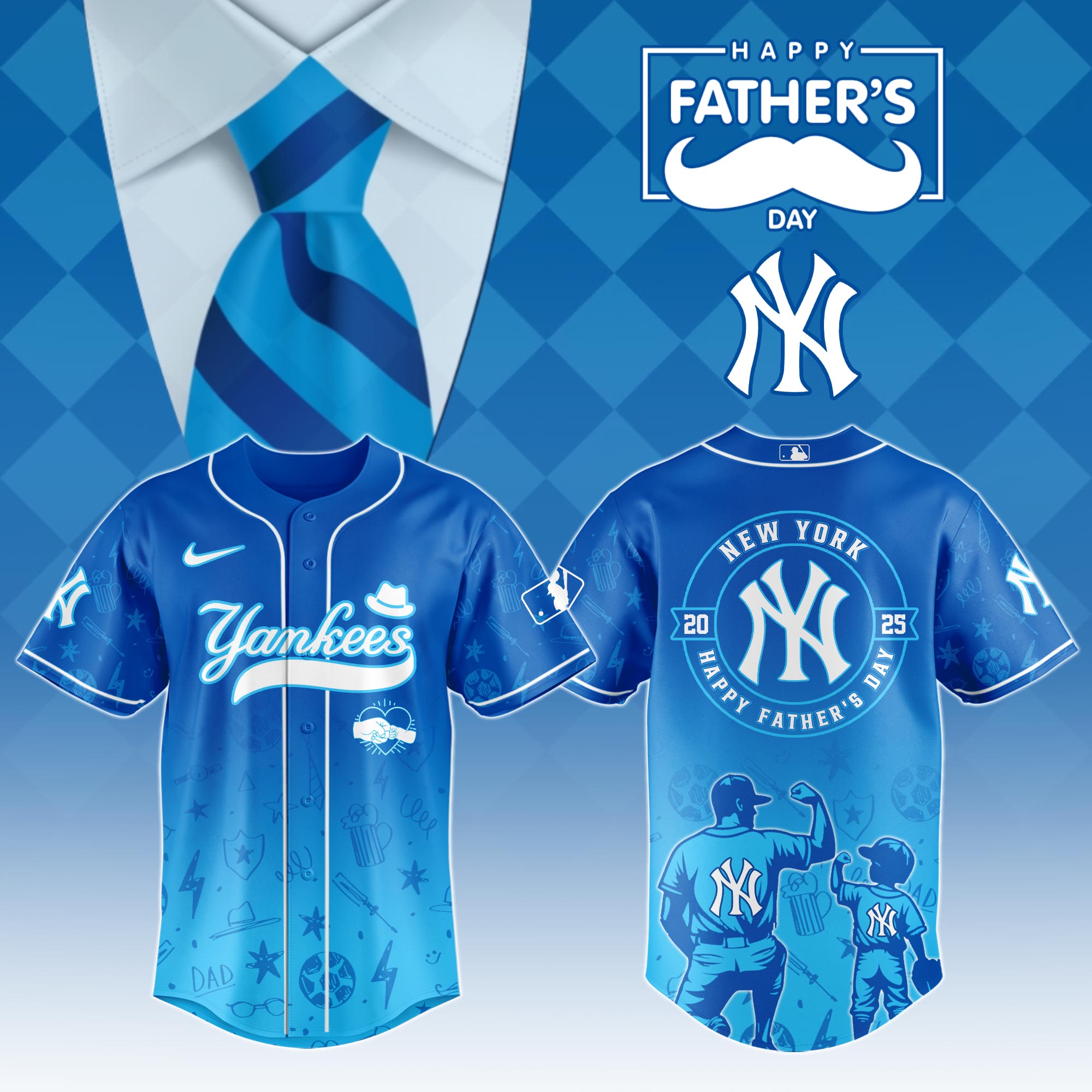 New York Yankees Special Father's Day Jersey Gift Ideas For Baseball Players