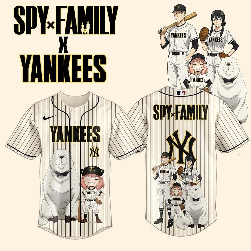 New York Yankees Spy x Family Baseball Jersey Best Gift For Anime And Baseball Fans