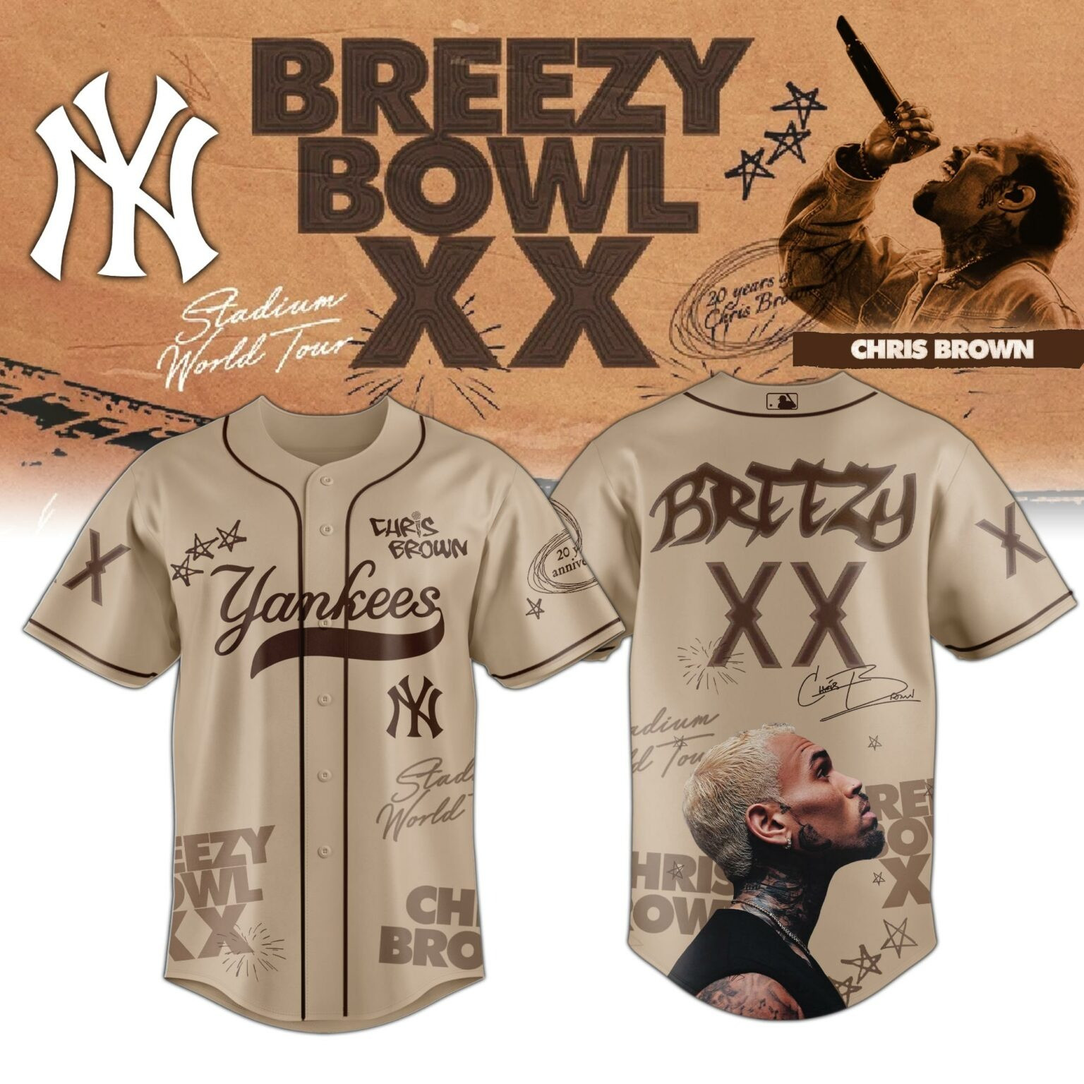 New York Yankees x Chris Brown Jersey Presents For Baseball Lovers