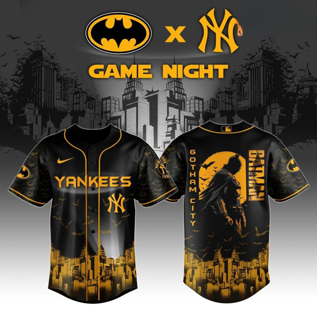 New York Yankees x DC Batman Game Night Special Baseball Jersey Baseball Enthusiast Gifts