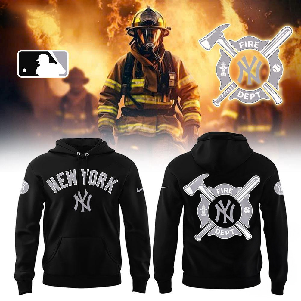 New York Yankees x Firefighter Appreciation Night Hoodie Best Gifts For Baseball Fans