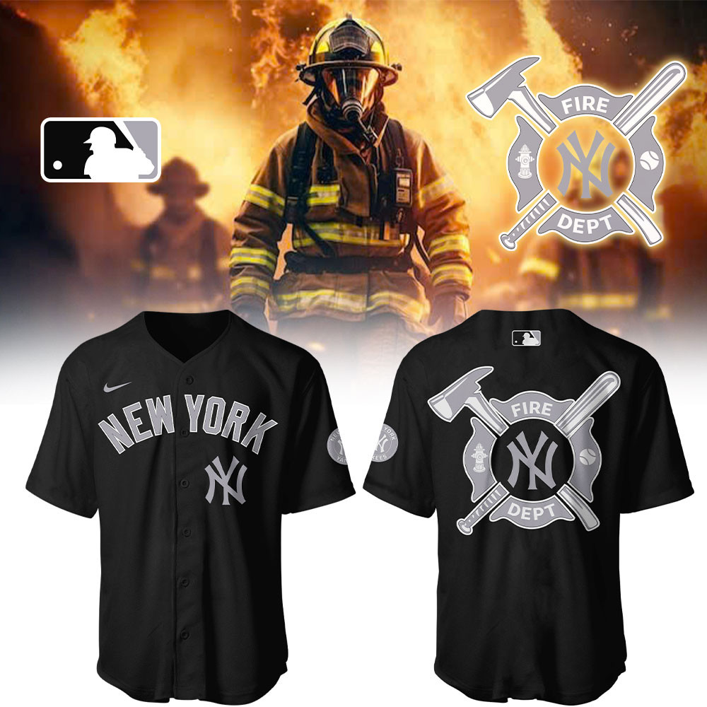 New York Yankees x Firefighter Appreciation Night Jersey Baseball Father's Day Gifts