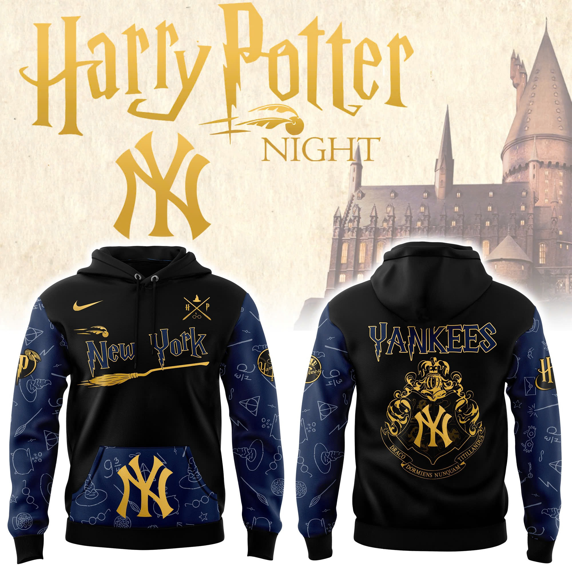New York Yankees x Harry Potter Night Heritage Hoodie Unique Gifts For Baseball Fans
