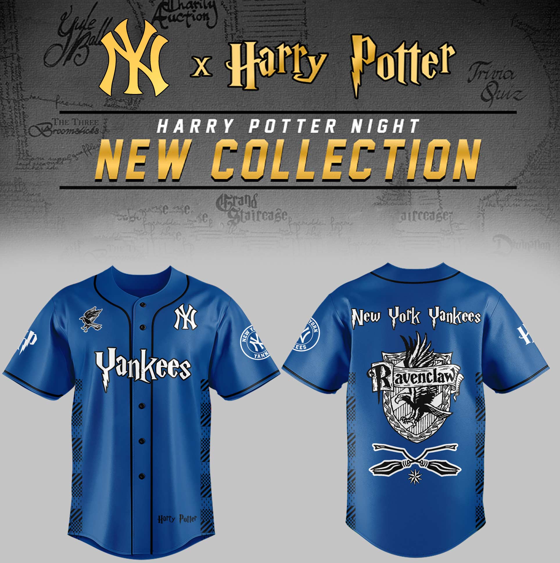 New York Yankees x Harry Potter Night Ravenclaw House Jersey Baseball Fan Gifts