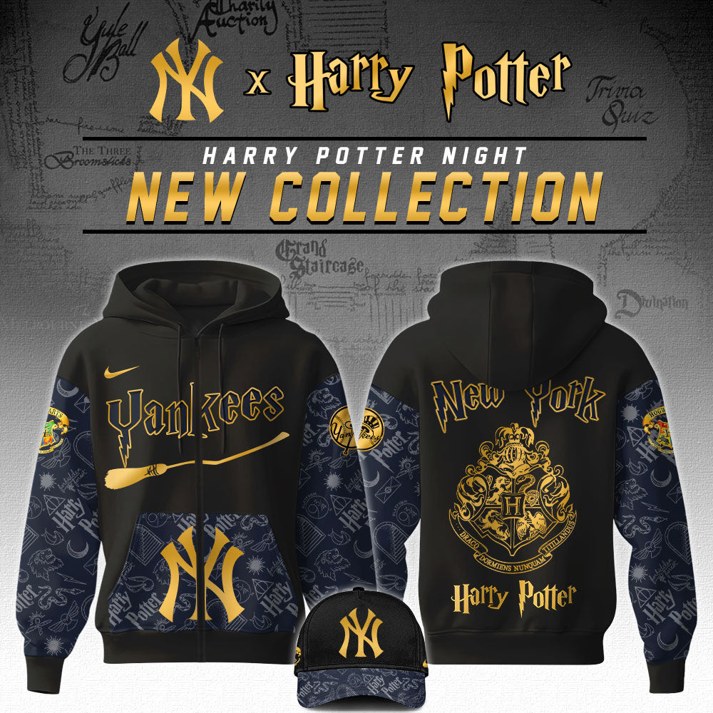 New York Yankees X Harry Potter Zip Hoodie Presents For Baseball Fans
