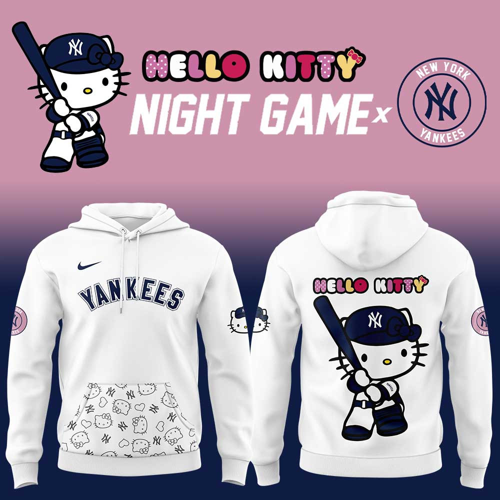 New York Yankees X Hello Kitty Hoodie Presents For Baseball Lovers