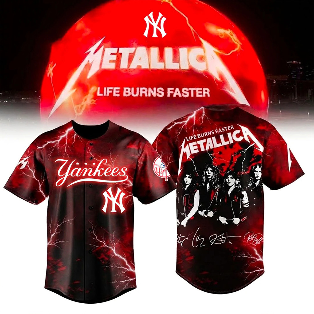 New York Yankees x Metallica T-Shirt Baseball Fan Shirt Metallica Lover Gift Idea