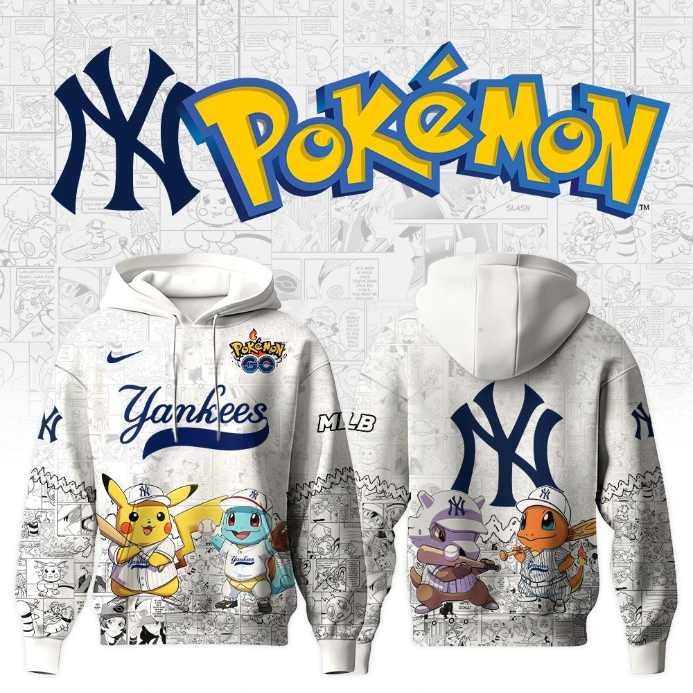 New York Yankees X Pokemon Go Hoodie MLB Merch Gifts For Baseball Fans For Him Her