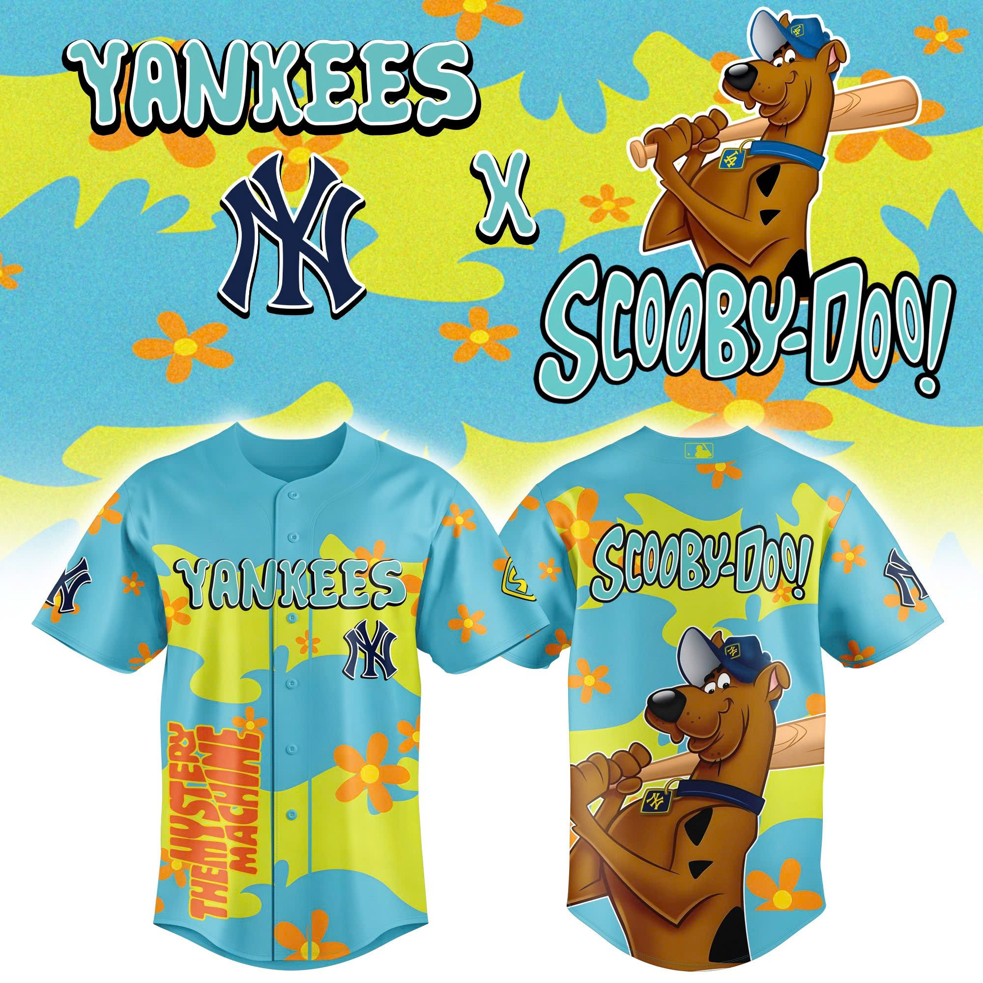 New York Yankees x Scooby Doo New 2025 Baseball Jersey Gift Ideas For Baseball Fans