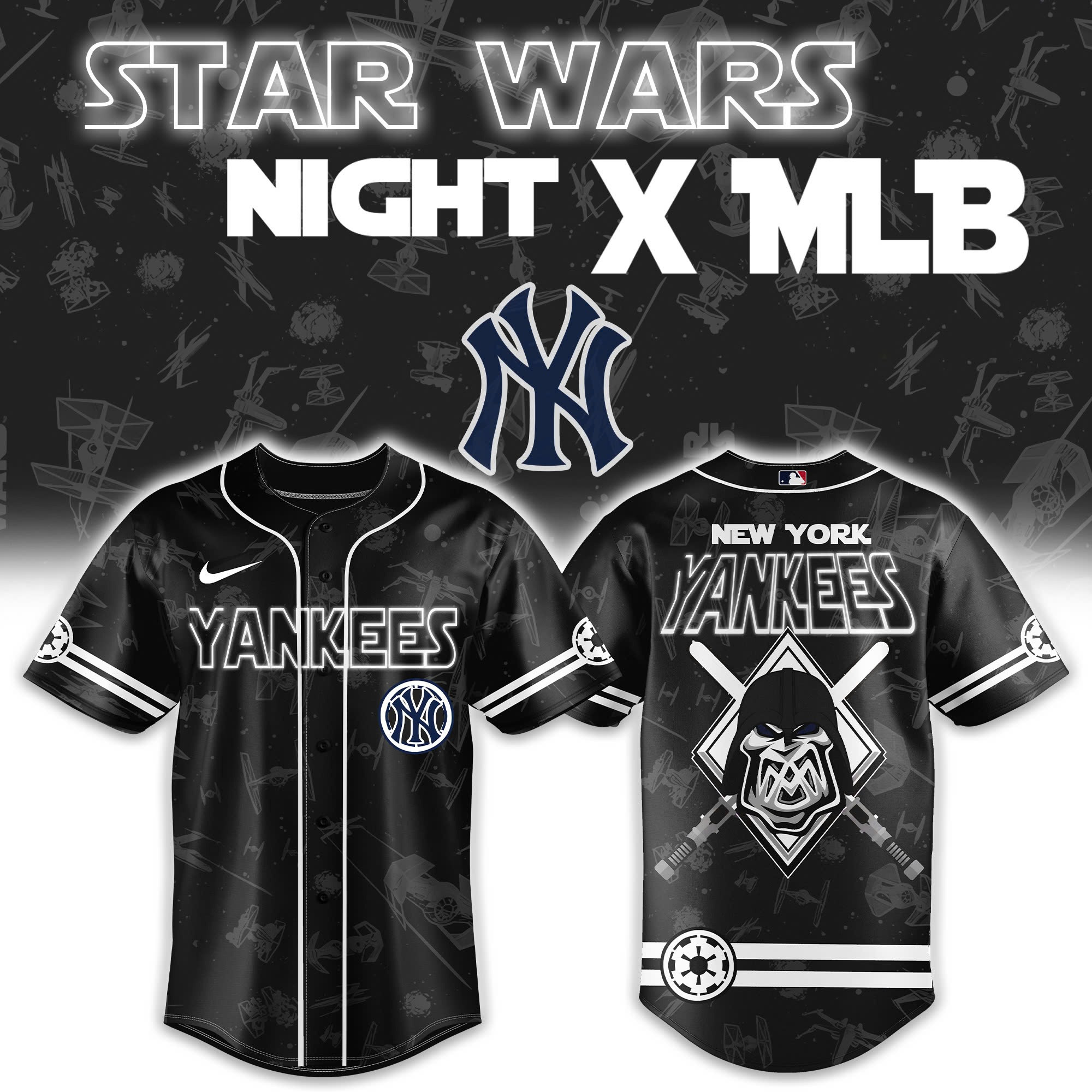 New York Yankees x Star Wars Night 2025 Baseball Jersey Baseball Lover Gift Ideas