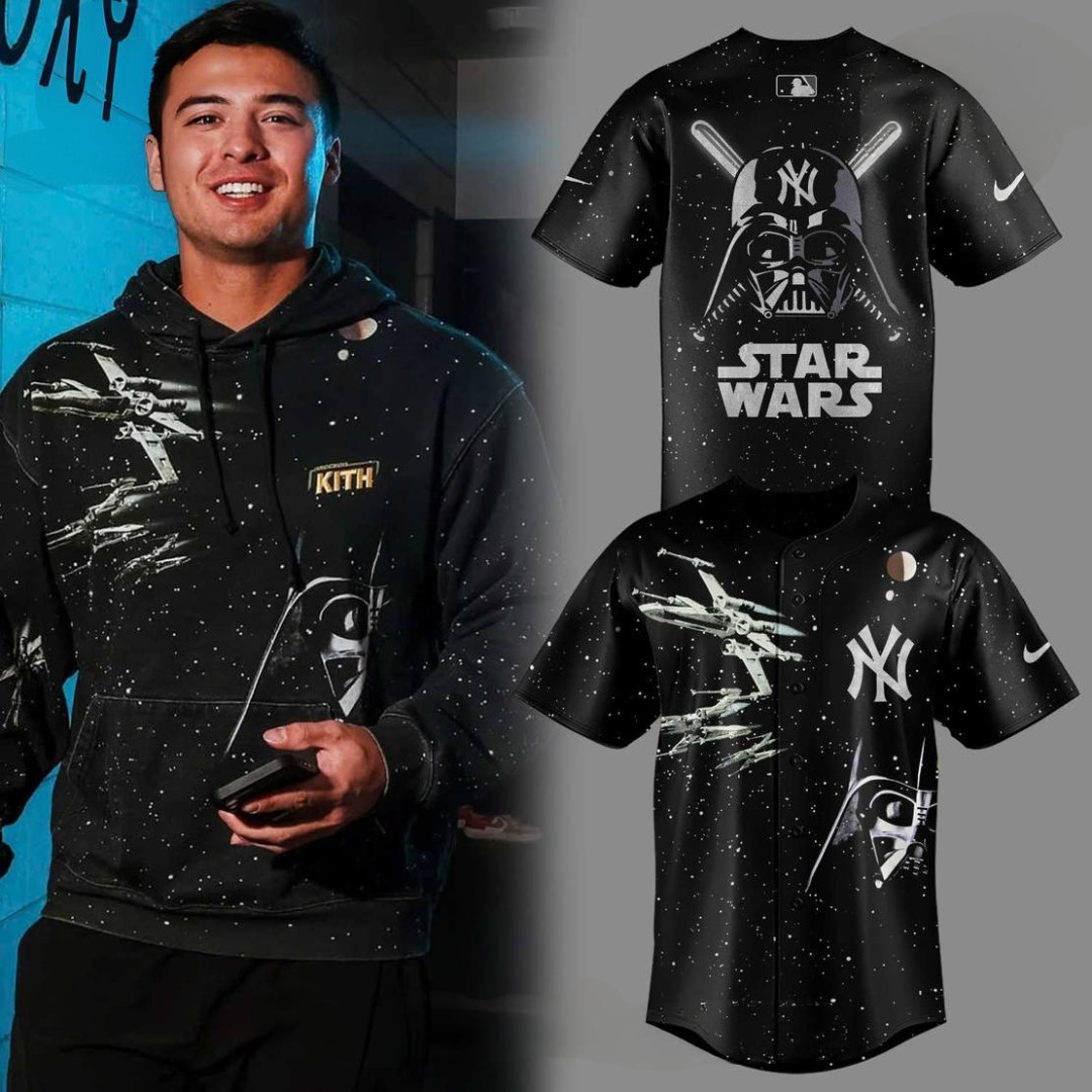 New York Yankees x Star Wars Night 2025 Galaxy Design Baseball Jersey Brother Gifts