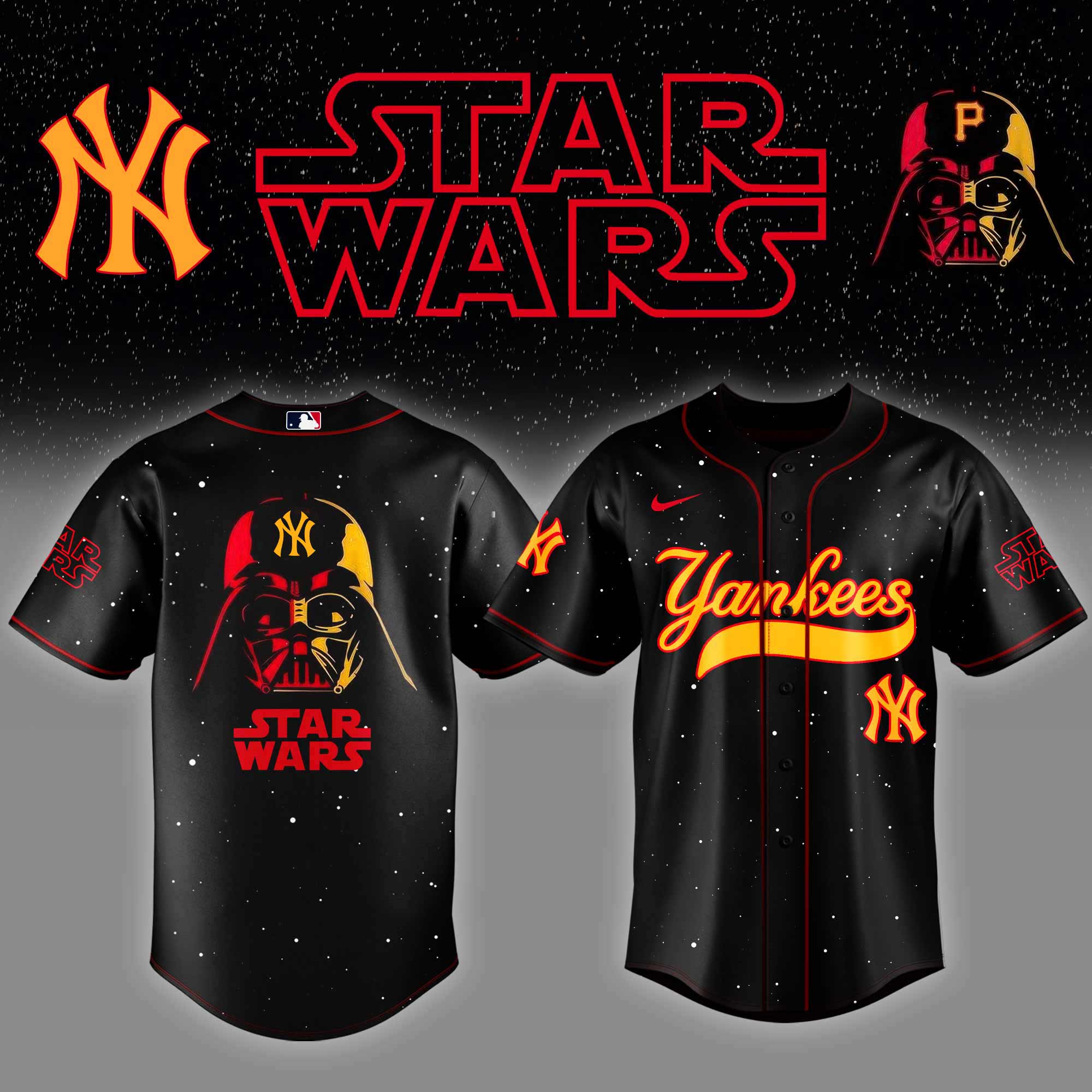 New York Yankees x Stars Wars Night Baseball Jersey Baseball Gifts