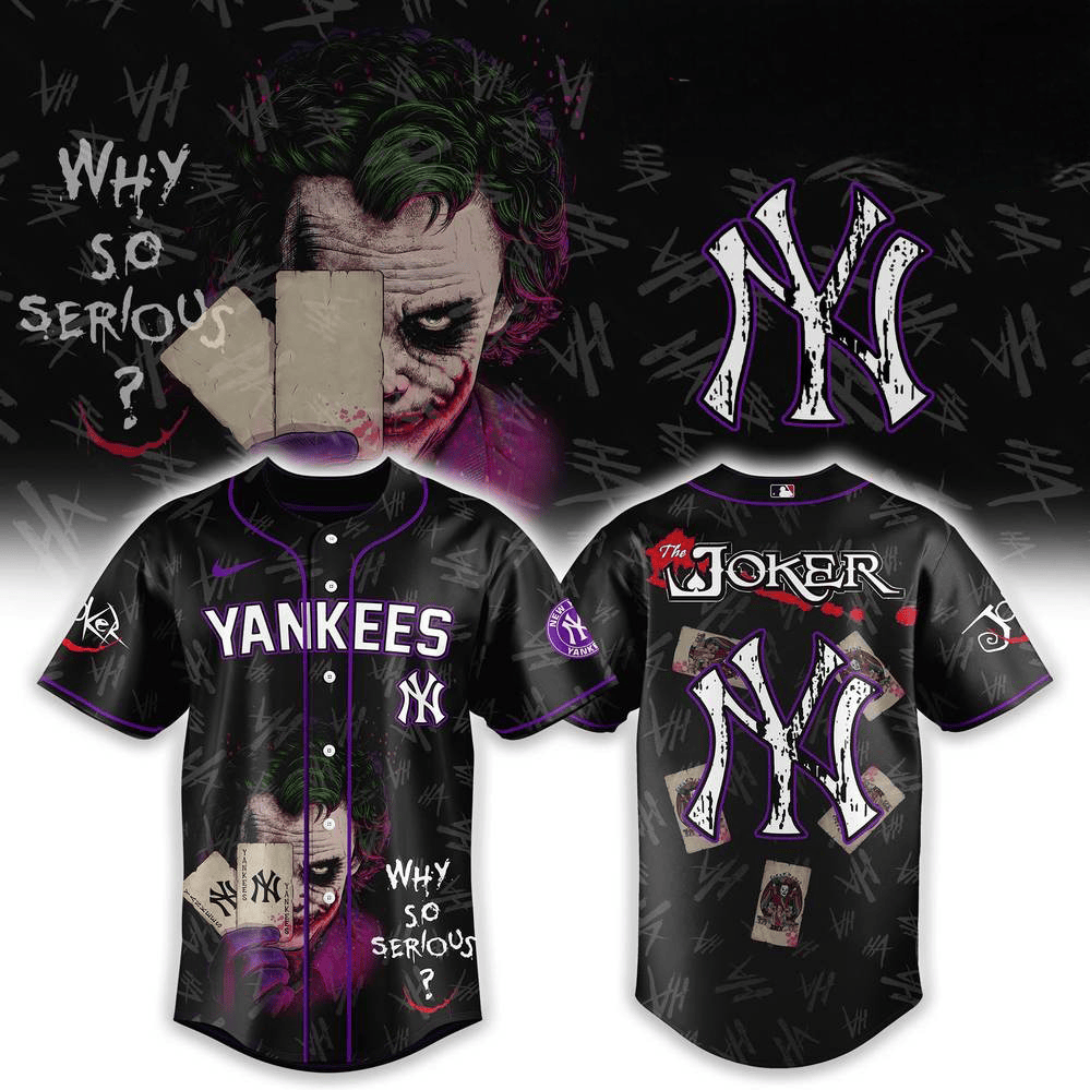 New York Yankees x The Joker Why So Serious Special Baseball Jersey Gifts For The Basketball Enthusiast