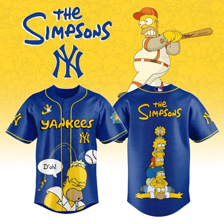 New York Yankees x The Simpsons 2025 Throwback Jersey Gifts For Baseball Players