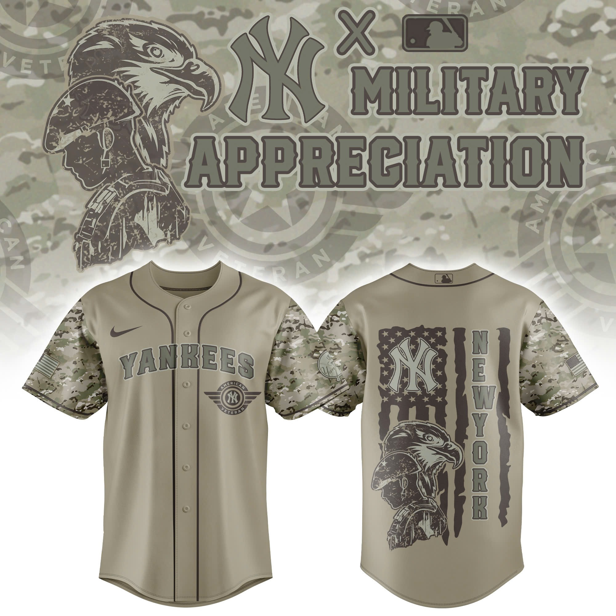 New York Yankees x Veteran US 2025 Baseball Jersey Best Gifts For Baseball Fans