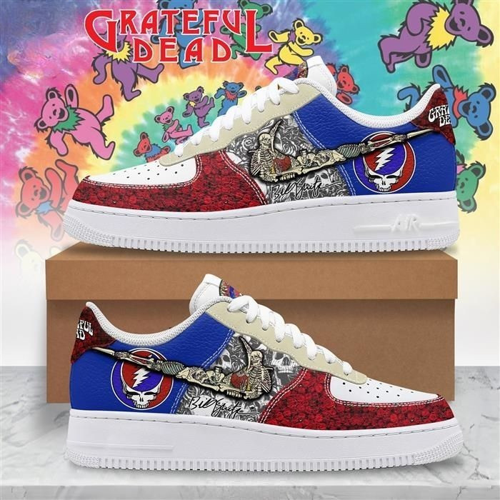 NEWEST Grateful Dead Band Air Forces Nike Shoes Music Lover Gifts For Him