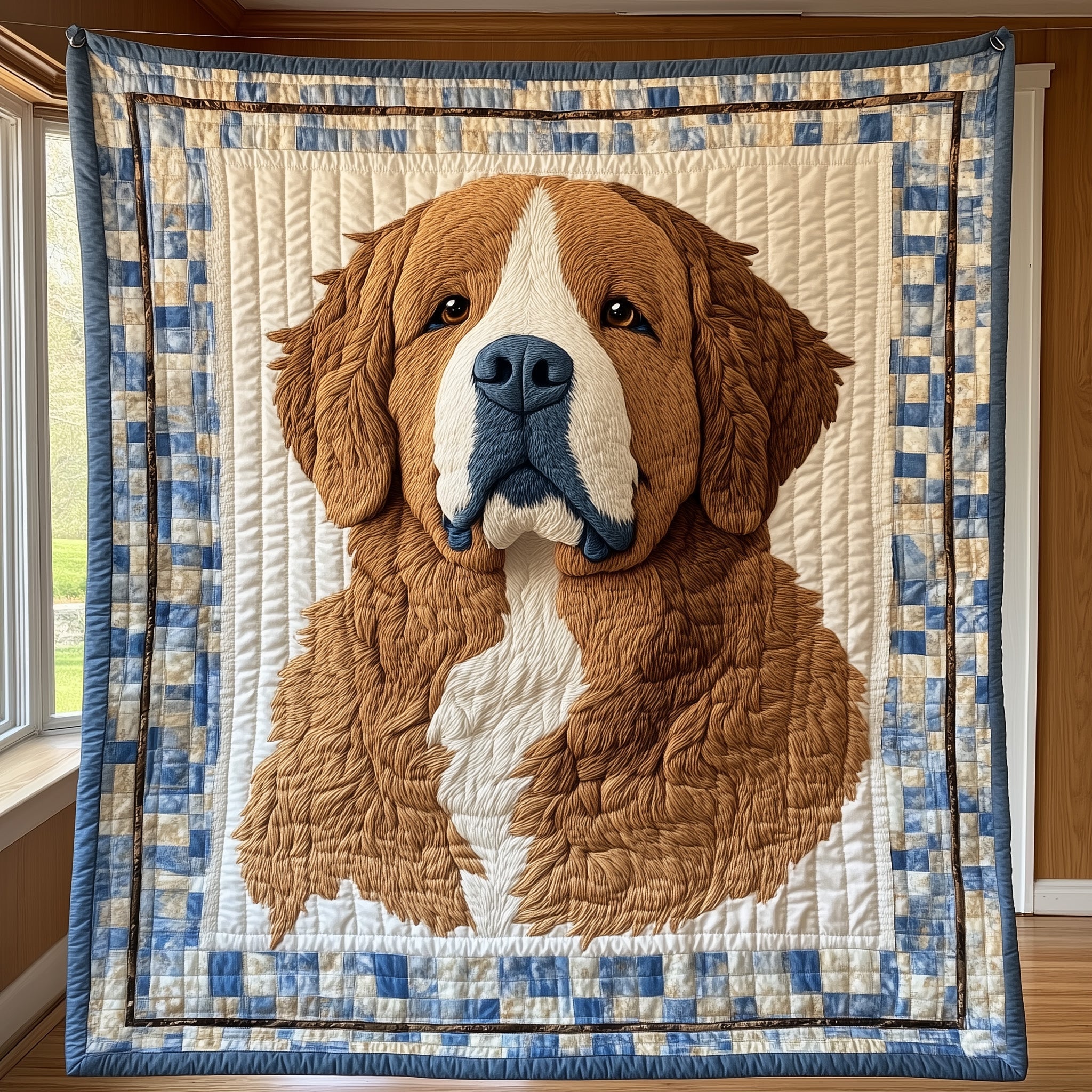 Newfoundland Dog Quilted Blanket Sofa Throw BlanketBest Presents For Dog Lovers