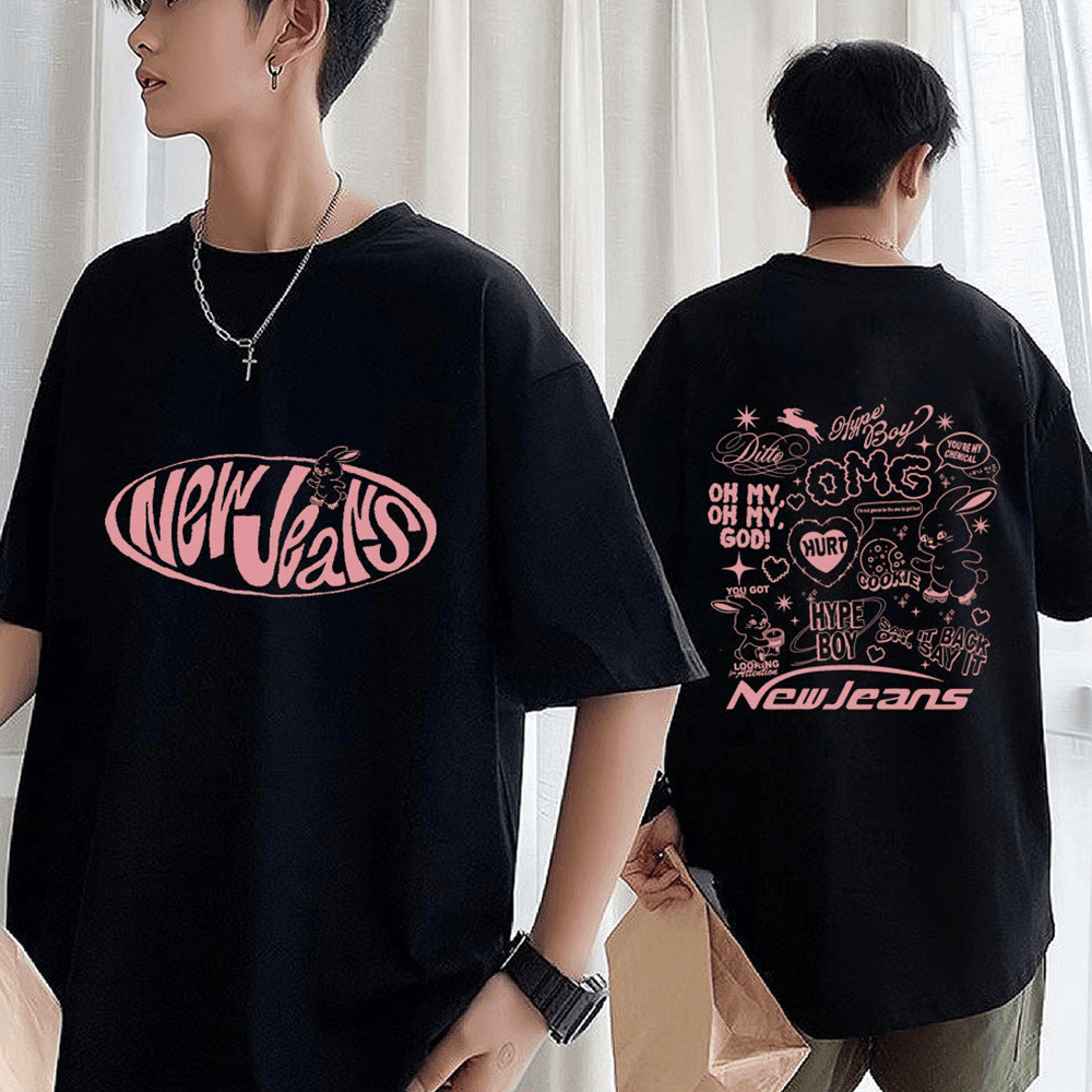 NewJeans Merch Kpop NewJeans T-Shirt Gifts For Kpop Fans Father's Day Gift for Husband NewJeans Merch Kpop NewJeans T-Shirt Gifts For Kpop Fans Father's Day Gift for Husband