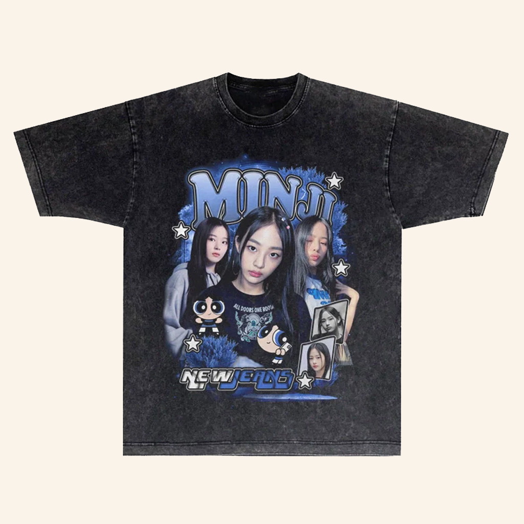 NewJeans Merch Member Vintage Band T-Shirt Minji Shirt Gifts For Music Lovers NewJeans Merch Member Vintage Band T-Shirt Minji Shirt Gifts For Music Lovers
