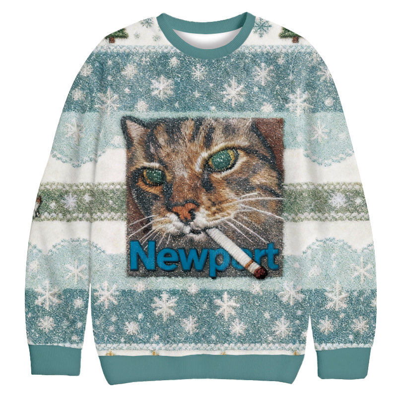 Newport Cat Christmas Ugly Sweatshirt Funny Xmas Party Outfit Gift Ideas Newport Cat Christmas Ugly Sweatshirt Funny Xmas Party Outfit Gift Ideas