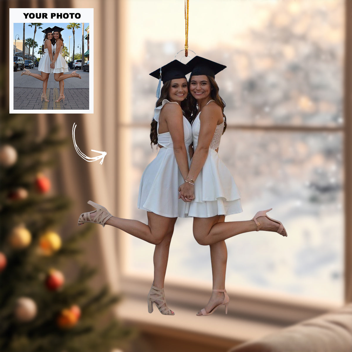 Next Chapter Begins Personalized Photo Mica Ornament Customized Your Photo Ornament