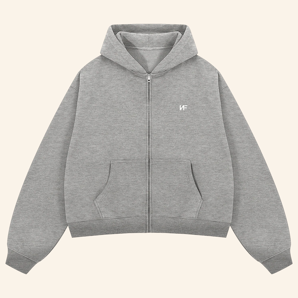 NF Merch Black NF Logo Zip Hoodie Gift Ideas For Rapper Fans