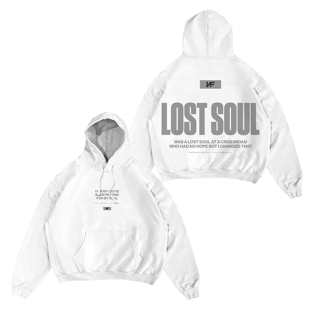 NF Merch White Lost Soul Hoodie Gifts For Music Fans Retro Gift for Him