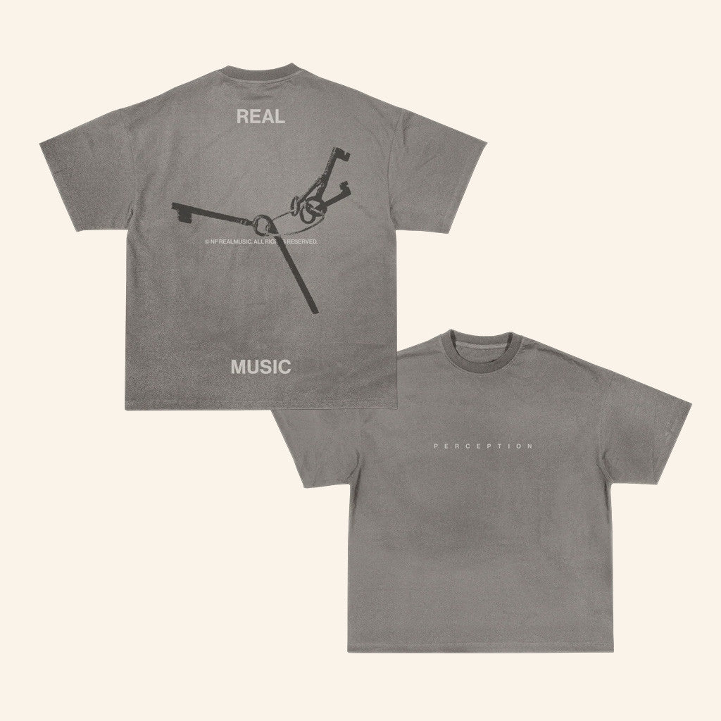 NF Real Music Merch Grey Perception Keys T-Shirt Gifts For Dad