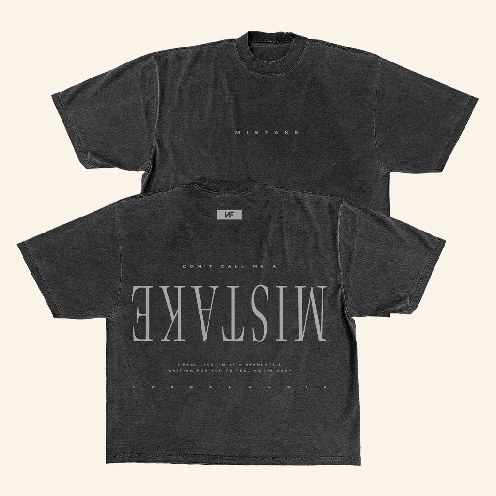 NF Real Music Merch Shadow MISTAKE Wash T-Shirt Christmas Present For Dad