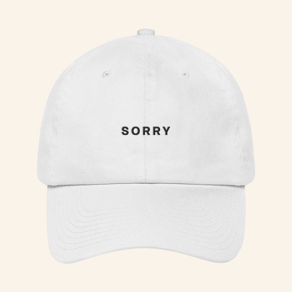NF Real Music Merch White SORRY Hat Embroidered Presents For Music Lovers