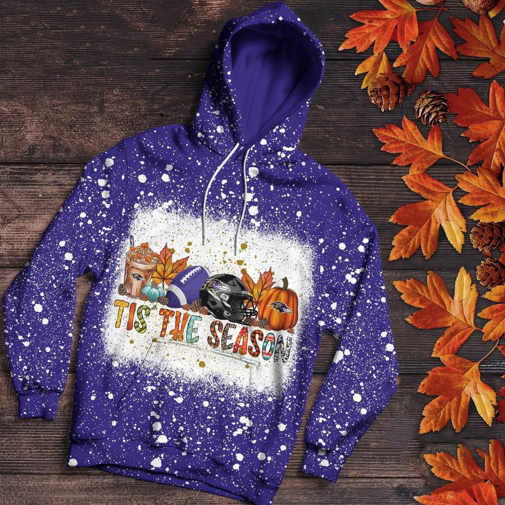NFL Baltimore Ravens Tis The Season Pumpkin Halloween Hoodie Gifts For Fans