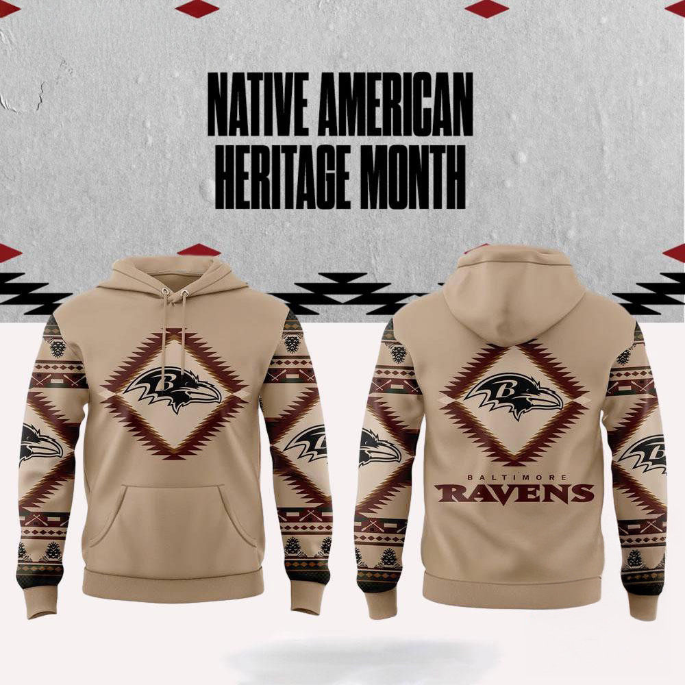 NFL Baltimore Ravens x National Native American Heritage Month Hoodie Football Fan Gifts