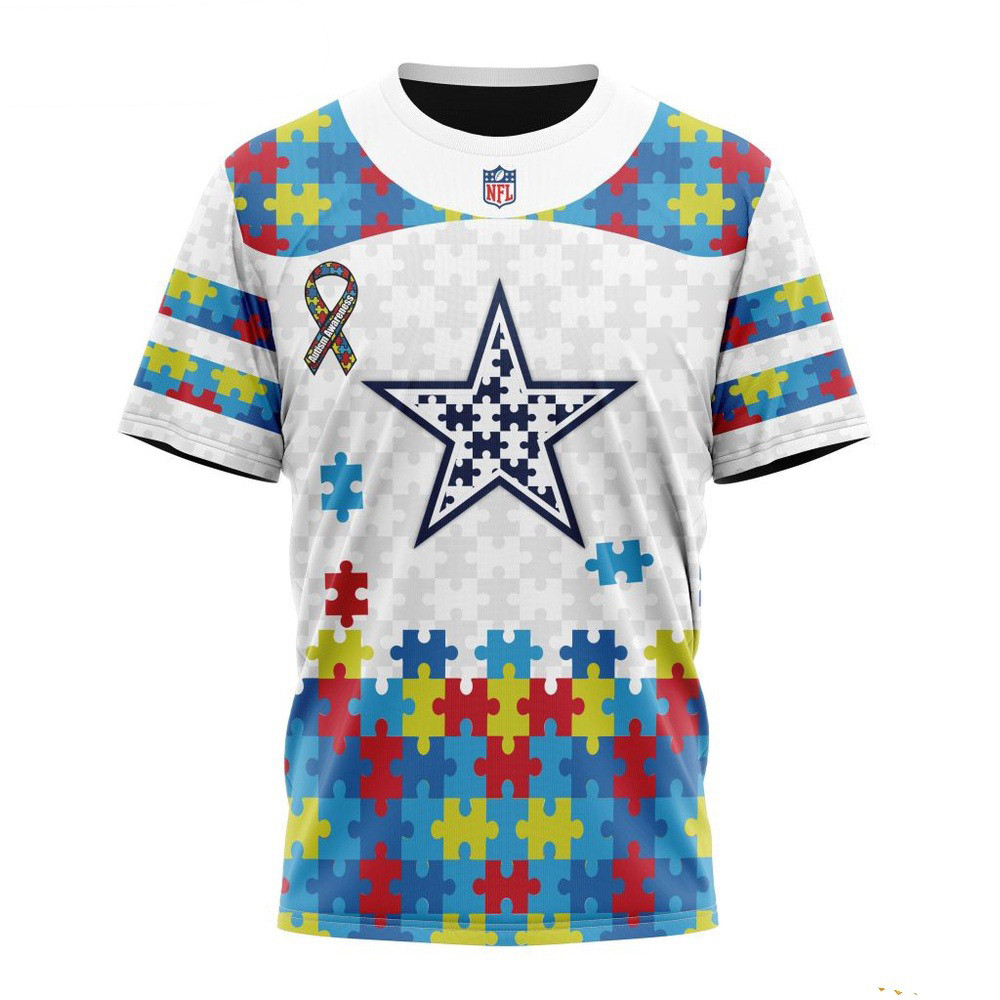 NFL Dallas Cowboys Autism Awareness T-Shirt Best Gifts For Football Fans