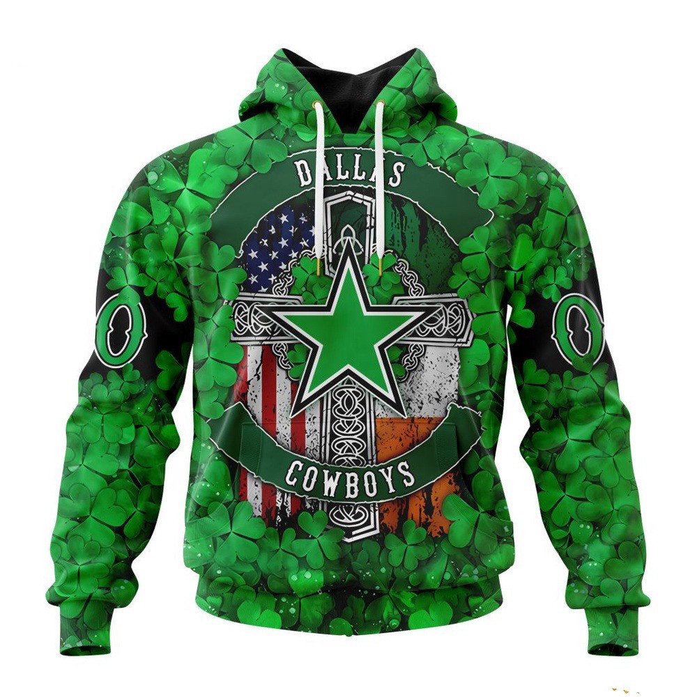 NFL Dallas Cowboys St Patrick's Day 3D Hoodie Football Themed Gifts