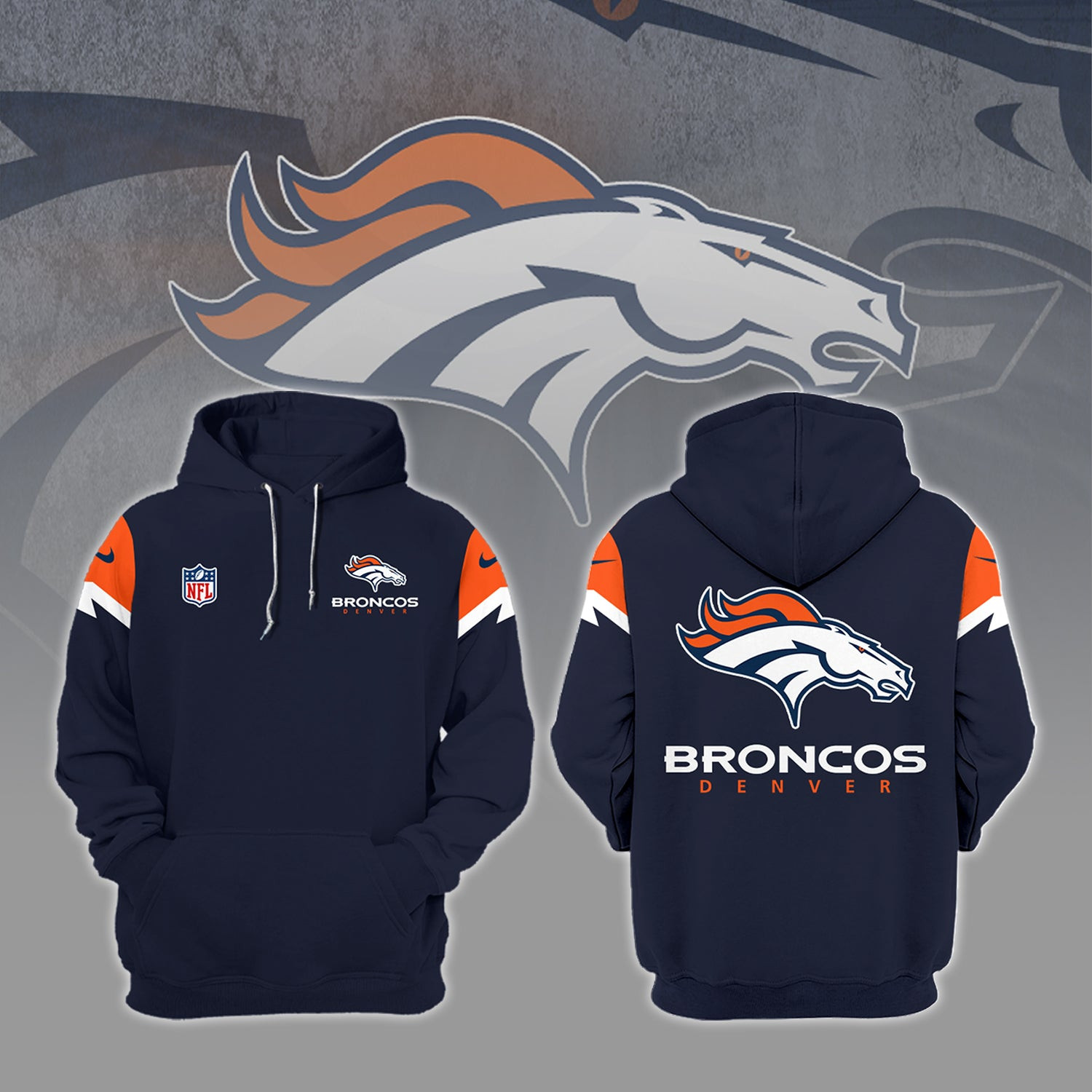 NFL Denver Broncos Football Hoodie Gift Ideas For Football Lovers