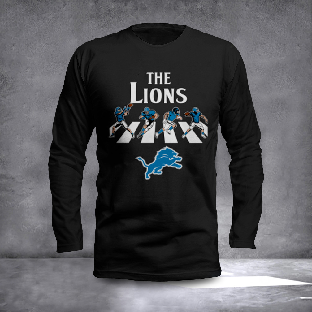 NFL Football Detroit Lions The Beatles Rock Band Long Sleeve T-Shirt Gifts For Football Lovers