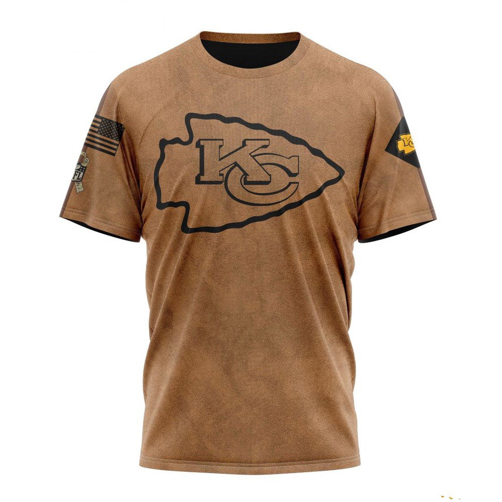NFL Kansas City Chiefs Salute To Service For Veterans Day T-Shirt Best Gifts For Football Fans
