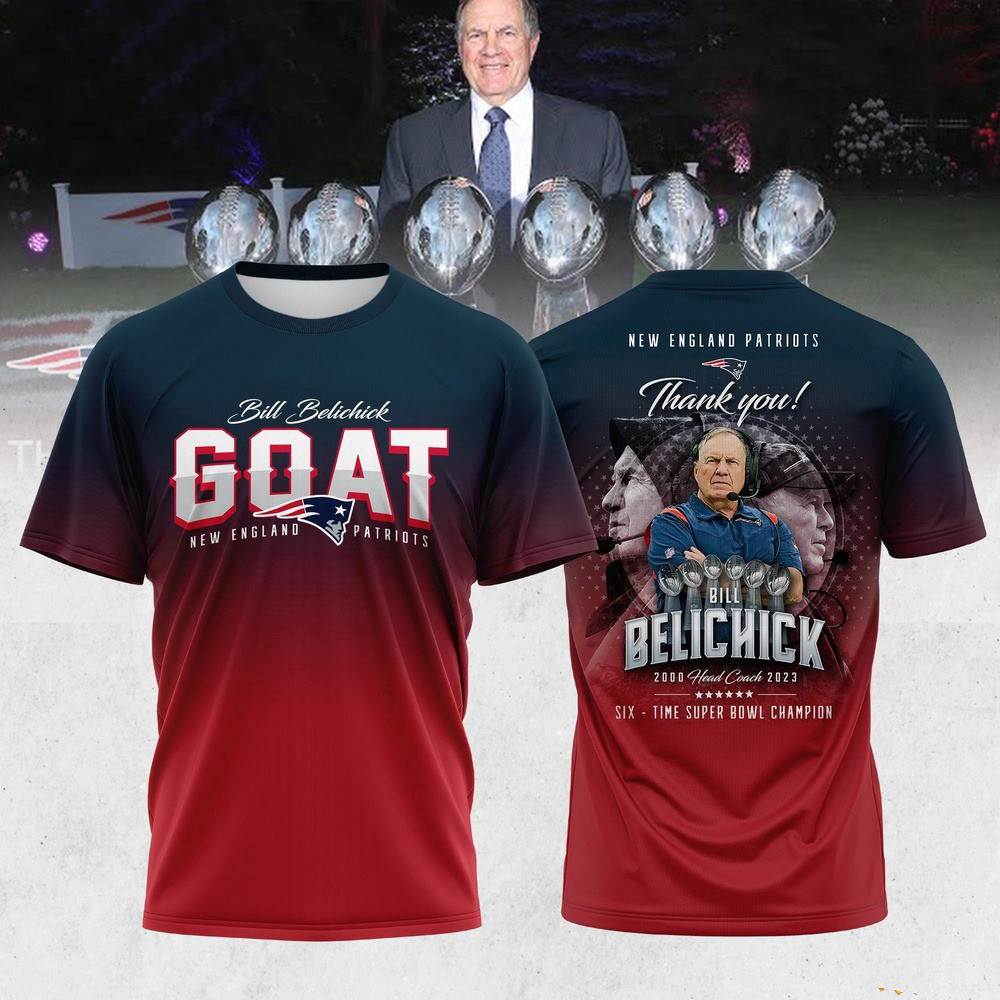 NFL New England Patriots Thank You Coach Bill Belichick T-Shirt Gifts For Fans