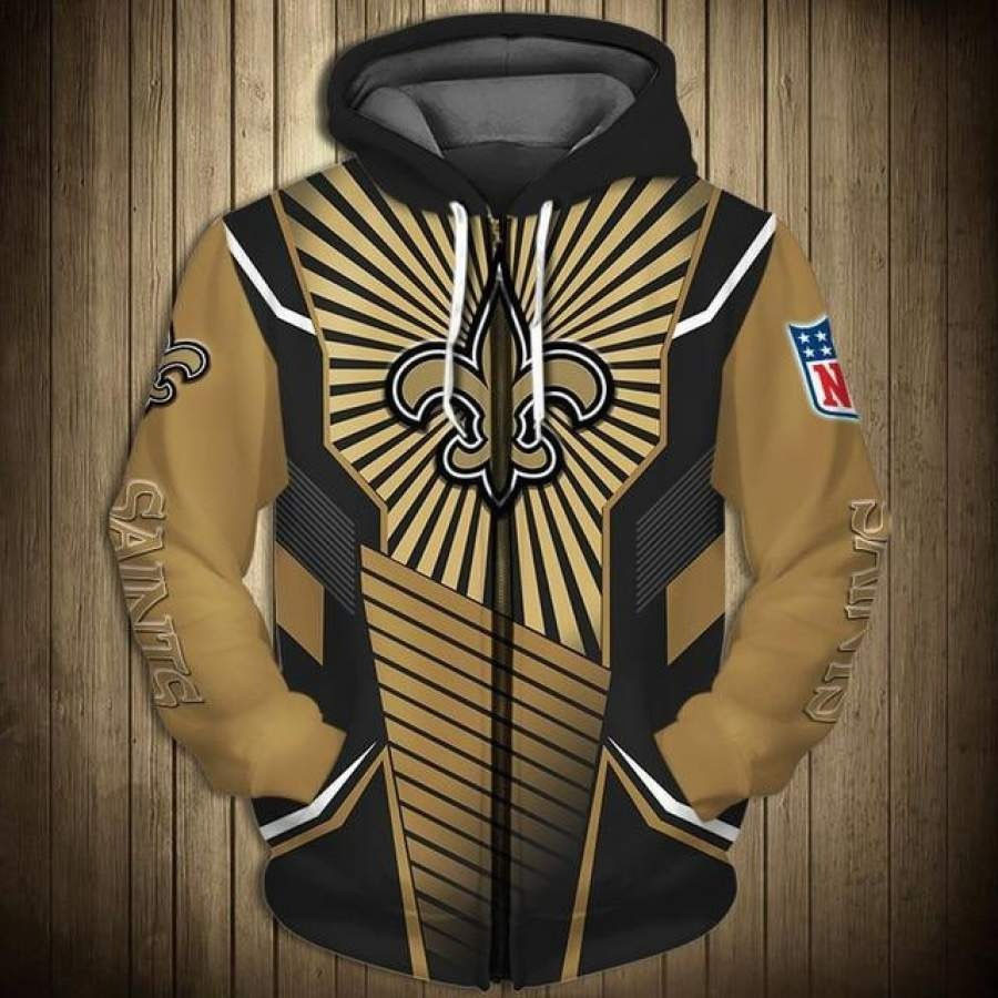 NFL New Orleans Saints Sunlight Zipper Hoodie Gifts For Football Fans
