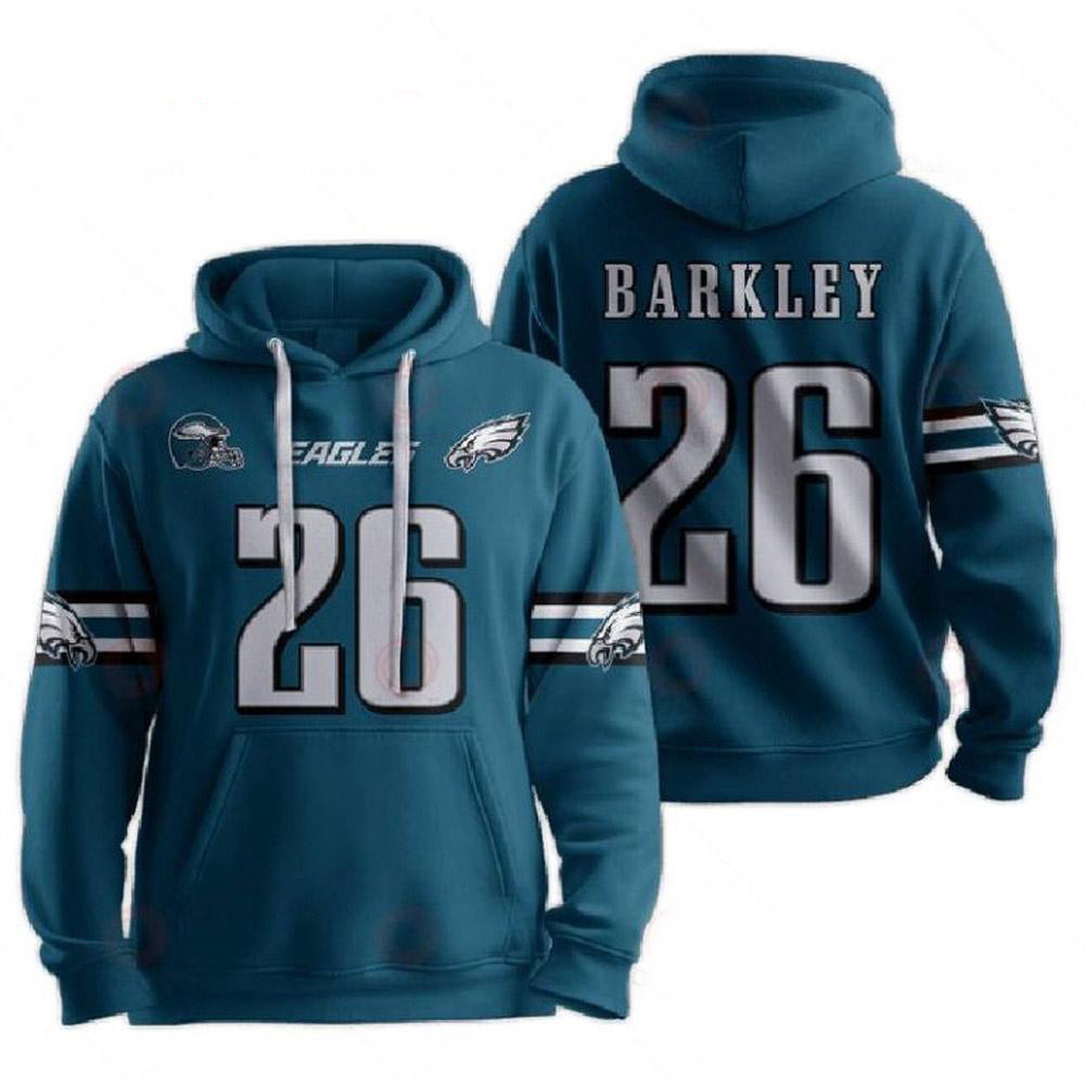 NFL Philadelphia Eagles #26 Barkley Champions Super Bowl LIX 2025 Hoodie Football Fan Gifts