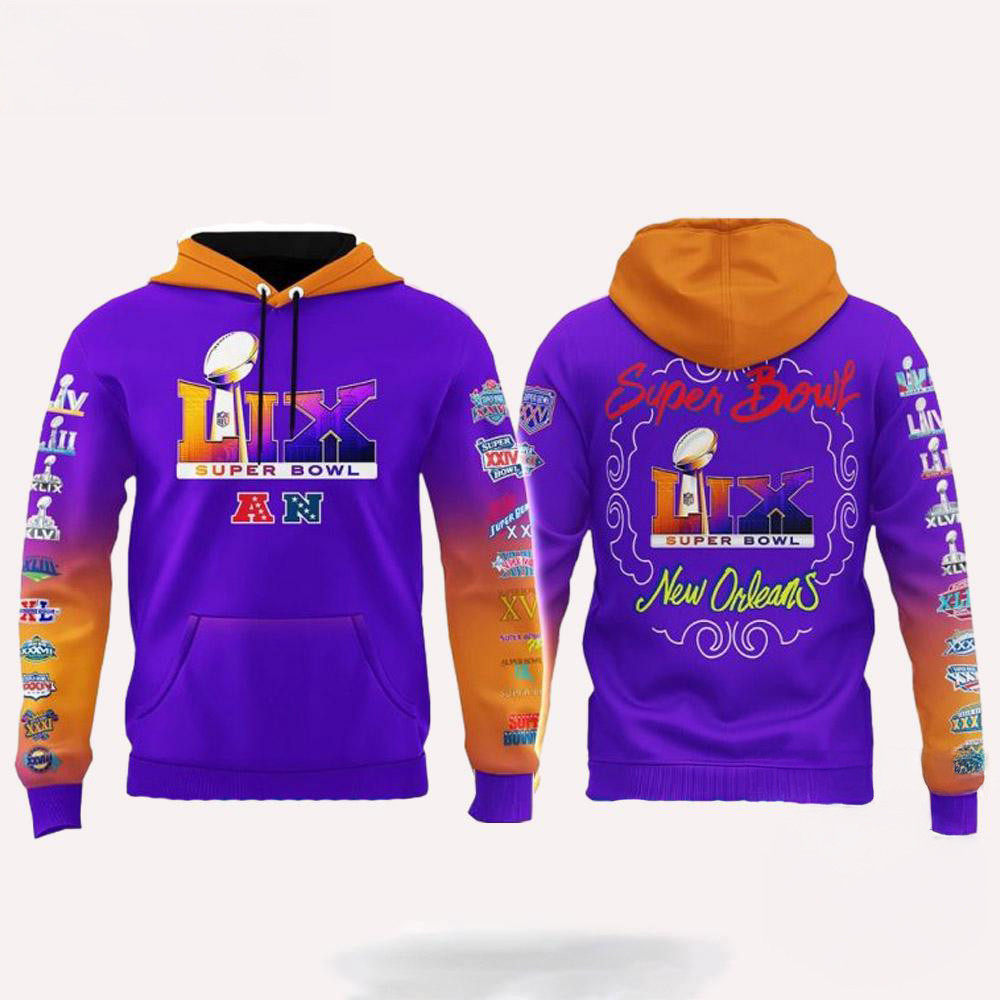 NFL Super Bowl LIX 2025 Hoodie Shirt Gifts For Football Fan