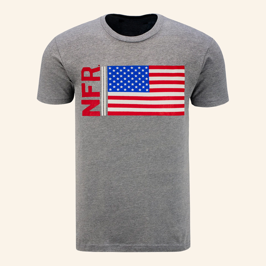 NFR Merch NFR American Flag T-Shirt Patriotic Gifts For Husband