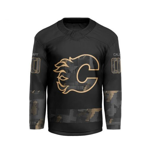 NHL Calgary Flames x Military Appreciation Jersey 2025 Best Gifts For Hockey Lovers